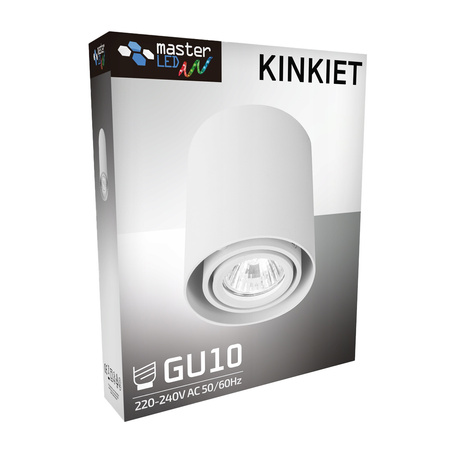 Aufputz Halogen Tuba Reflektor Spot GU10 Rund Beweglich Weiß Geführt