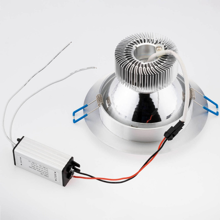 Deckenleuchte 12W Einbau-LED-DOWNLIGHT DEEP Rund 4000K 960lm Silber
