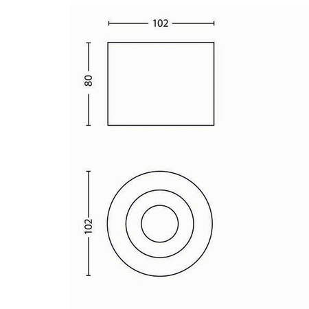 PHASE LED-Anbauleuchte 6.5W 2700K Dimmbar Bewegliches Weiß PHILIPS