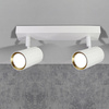Wand- und Deckenstrahler 2x GU10 Weißgold NICEA Sanico Goldlux