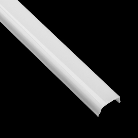 Anodisiertes Aluminium LED-Profil KM24 mit Milchglasabdeckung und Endkappen, 1m Silber LUMILED