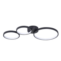 LED-Deckenleuchte 33W 5200lm 4000K Neutral Schwarz Flamenco Sanico Goldlux