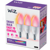3x LED-Lampe E14 C37 4.9W = 40W 2200-6500K + RGB SMART WiFi WiZ