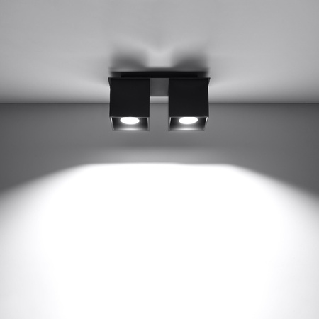 QUAD 2 2xGU10 Halogen-Anbauleuchte Minimalist Schwarz SOLLUX