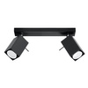 Anbauleuchte MERIDA 2 2xGU10 Reflektor Halogen Beweglich Minimalistisch Schwarz SOLLUX