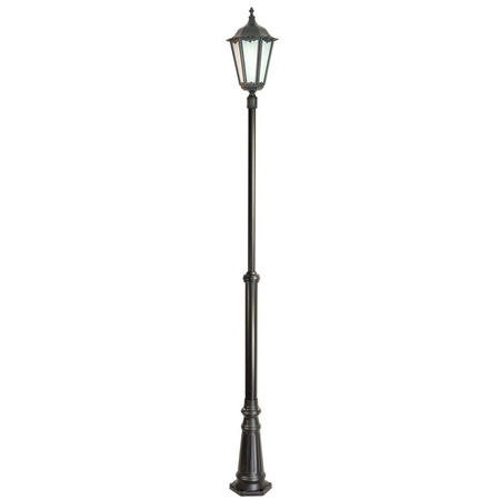 Outdoor-Gartenlampenmast LATERNE E27 Retro Maxi OGMWN 1 190-290cm schwarz Su-Ma