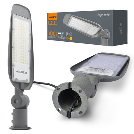 LED-Straßenlampe 100W 10000lm 5000K Neutral 130° 0.48A Grau VIDEX