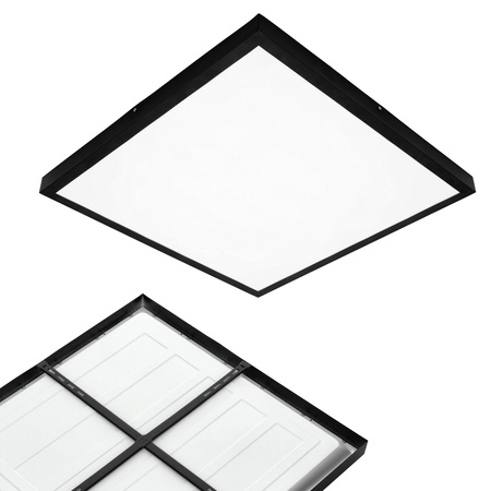 LED-Oberflächenpanel 36W 3960lm 4000K 120° Neutral Coffer Schwarz 60x60cm Brisbane Kobi