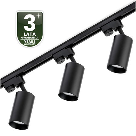 1.5m Stromschiene + 3x Schienenstrahler GU10 Schwarz SAGI LUMILED