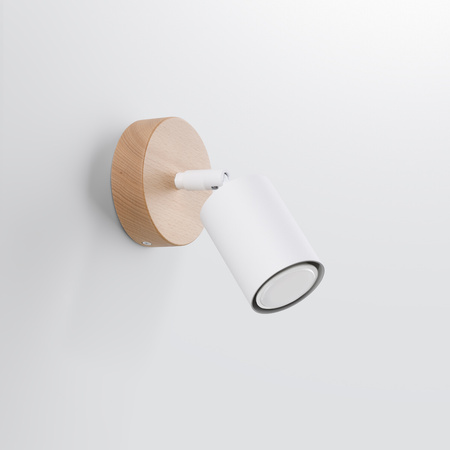 Wandleuchte VERDO GU10 Weiß Holz Modern SOLLUX