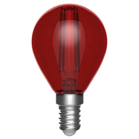 LED-Glühbirne E14 G45 4.5W Glühfaden Rot TOSHIBA