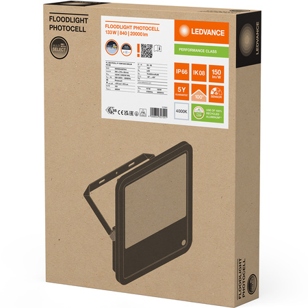 LED-Flutlicht 133W 20000lm 4000K IP66 Schwarz Mit Dämmerungssensor LEDVANCE Flutlicht