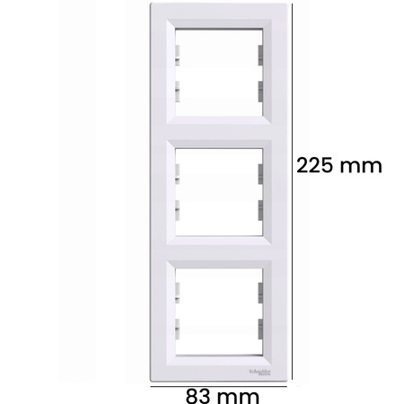 Dreifachrahmen für Lichtschalter und Steckdosen weiß