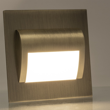 DECORUS Treppenleuchte LED-Lampe 1,2W Messing ProVero Neutral 4000K 12V DC