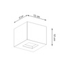 LED LEO G9Wandleuchte Wandwürfel 12cm Beton SOLLUX