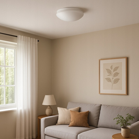 Plafond Deckenleuchte 2x E27 Badezimmer Anbaulampe IP44 Rund Weiß LOBO Masterled