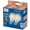 LED Lampen 2x E27 A60 8W = 60W 806lm 2700-6500K SMART WiFi Philips WiZ