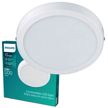 Plafond Panel LED-Oberflächen-Deckenleuchte MAGNEOS 12W 2700K 21cm weißes Downlight rund PHILIPS