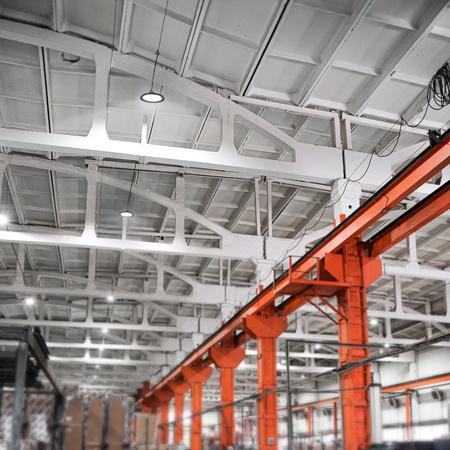 High Bay 150W 25000lm 5000K Neutral 90° Schwarz Pendel LED Industrie Lampe IP65 Videx