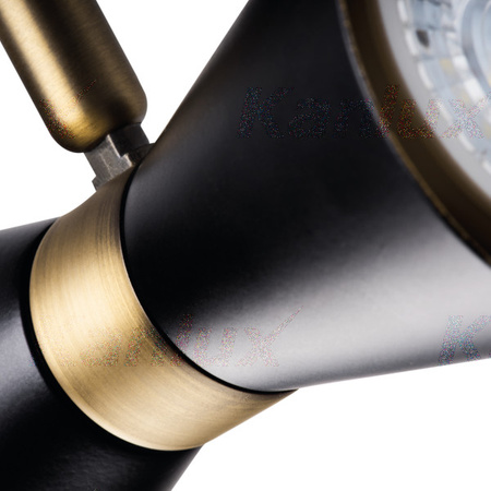 MILENO Deckenleuchte 3xGU10 Schwarz Gold 53cm Kanlux