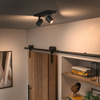 LED Spot Runner Deckenleuchte Schwarz 2x4.2W CCT PHILIPS HUE Bluetooth Zigbee + Dimmschalter