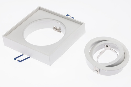 Einbaustrahler GU10, Einbauspot HALOGEN 20mm Quadrat Tube beweglich Weiß MIDI LUMILED