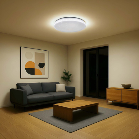 Plafond LED-Deckenleuchte 100W 11200lm CCT 115° Weiß Dimmbar Pilot Pirius Sanico Goldlux