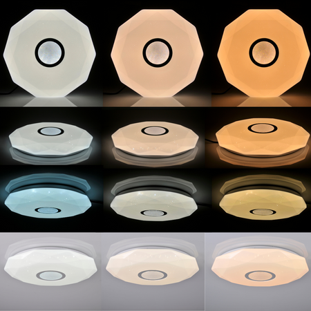 Plafond LED-Deckenleuchte DIAMOND 24W 2040lm 39cm GOLDLUX (Polux) + Fernbedienung 3000K-6500K