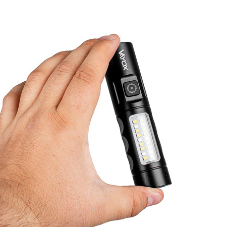 Wiederaufladbare LED-Taschenlampe Classic 5W 250lm Handheld Power LED + SMD VA0184 VAYOX