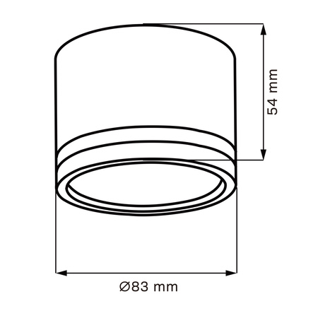 Spot-Anbauleuchte GX53 Schwarz PARIS Sanico Goldlux