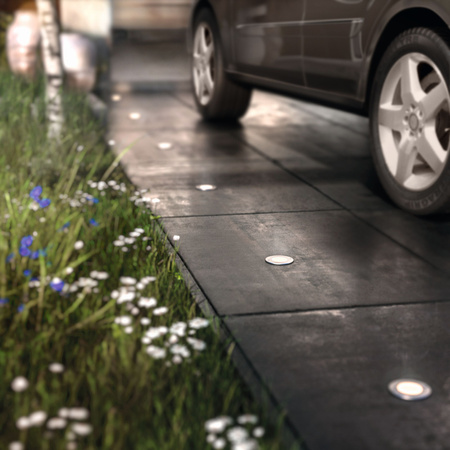 LED-Gartenlampe Bodenmontage MOSS myGarden 3W 2700K IP67 Rund Silber PHILIPS