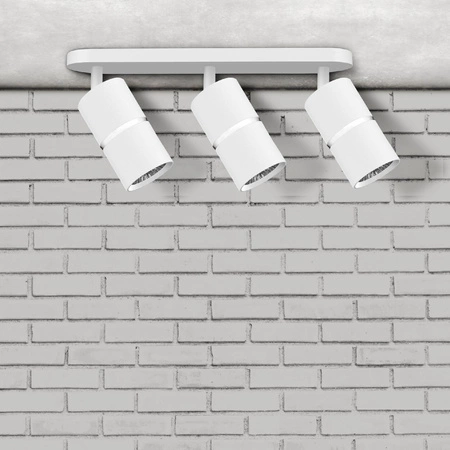 Wand- und Deckenstrahler Leuchte 3x GU10 Weiß Silber BAMBOO Sanico Goldlux