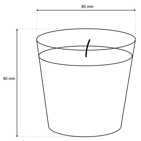 Dekorative Duftkerze im Glas. Tropische Früchte