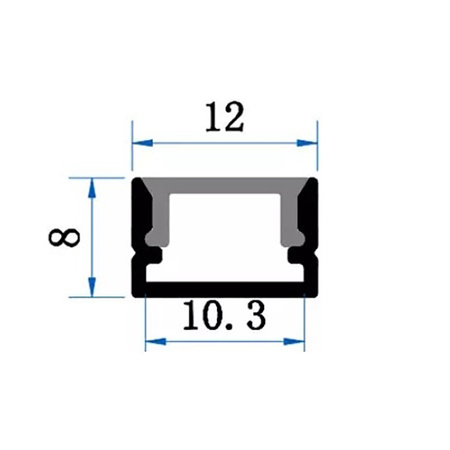 Anodisiertes Aluminium LED-Profil KM33, 2m Silber LUMILED