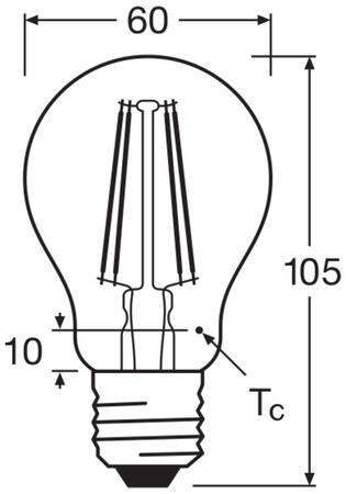 LED Leuchtmittel E27 A60 7,5W = 75W 1055lm 2700K Warm 300° OSRAM STAR Filament