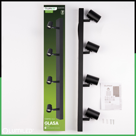 SPOT TUBA Deckenleuchte Reflektor Halogen Leuchte 4x E27 GLASA LUMILED