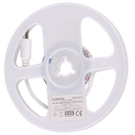 LED-Streifen mit Bewegungs- und Dämmerungssensor 3,5W 370lm 4000K Neutral 1,5V Weiß 1m Sanico Goldlux