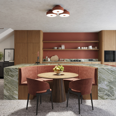 LED Plafond Deckenleuchte 4x E27 Ocker Rot OMIQ Crimson SL.1681 Sollux