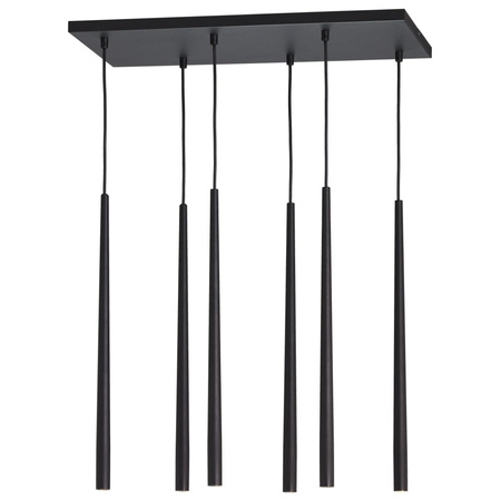 PIANO BLACK Hängeleuchte Eiszapfen-Kronleuchter Schwarz Modern 6xG9 6412 TK Lighting