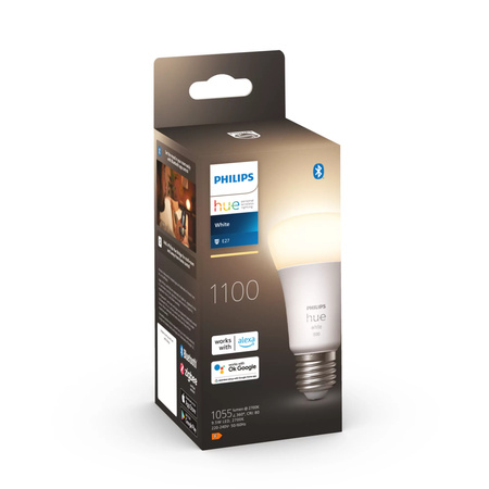 LED-Lampe E27 A60 9.5W 2700K Warm PHILIPS HUE Weiß Bluetooth Zigbee