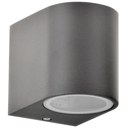 Außenwandleuchte mit LED 1x GU10 BOSTON GOLDLUX (Polux) ALUMINIUM GRAY oval