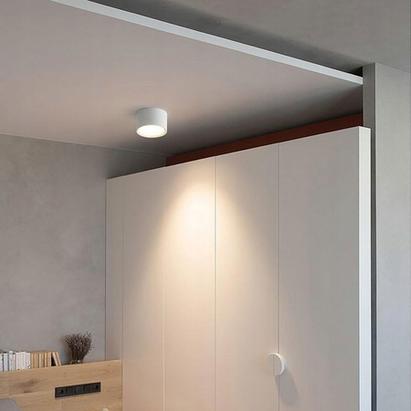 Aufbau LED GOLDA Halogen Deckenleuchte GX53 Rundrohr Weiß - Gold