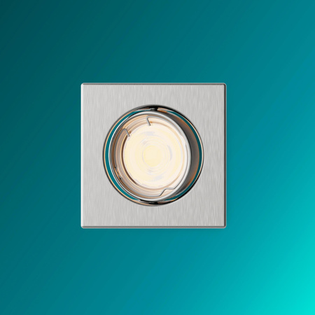 LED GU10 Unterputzdose Aluminium Quadratisch Nickel Peridot Philips