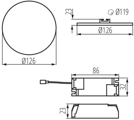 Einbauleuchte weiß AREL LED 10W 940lm 4000K Neutral Kanlux