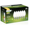 6x LED Lampen E14, Kerzenform Lampe B35 7W = 60W 806lm 360° 3000K warm Milch Glühfaden LUMILED