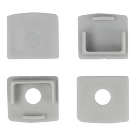 Aluminiumprofil Unterputz für LED Einbau für Gipskarton Platten 2m mit transparentem Lampenschirm und Ecolight-Endkappen