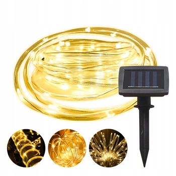 Solar Garten Girlande 100x LED Dekorative Lichterkette 11,9m 3000K