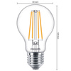 E27 A60 LED Lampen 8,5 W = 75 W 1055 lm 4000 K neutrales Filament PHILIPS