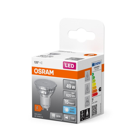 GU10 LED Leuchtmittel 6,9W = 49W 620lm 4000K Neutral 120° OSRAM SUPER STAR