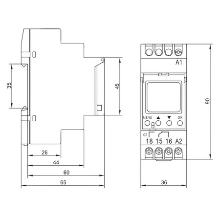 Programmiergerät Ein/Aus-Zeitschaltuhr LCD Digital 52 Programm OR-PRE-433 ORNO
